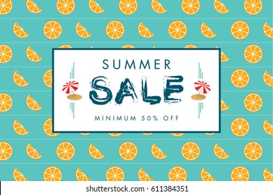 Summer Sale banner design template for promotion