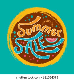 Summer Sale banner design template for promotion