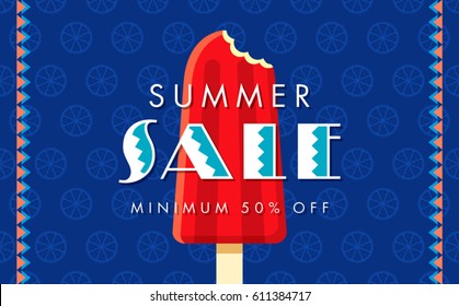 Summer Sale banner design template for promotion