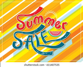 Summer Sale banner design template for promotion
