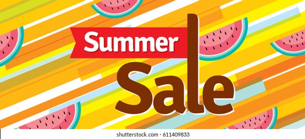 Summer Sale banner design template for promotion