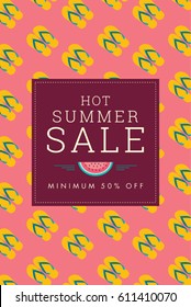 Summer Sale banner design template for promotion