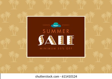 Summer Sale banner design template for promotion