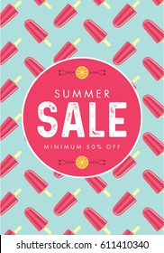 Summer Sale banner design template for promotion