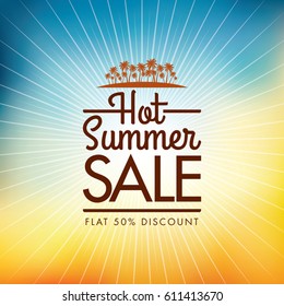 Summer Sale banner design template for promotion
