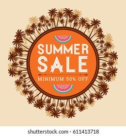 Summer Sale banner design template for promotion