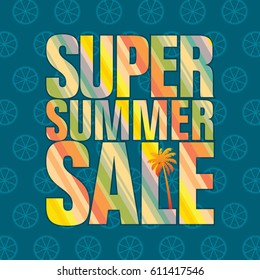 Summer Sale banner design template for promotion