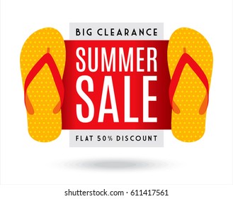 Summer Sale banner design template for promotion
