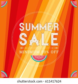 Summer Sale banner design template for promotion