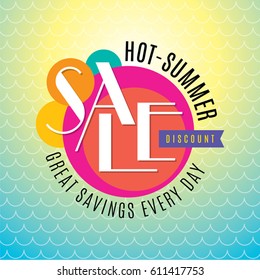 Summer Sale banner design template for promotion