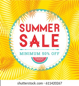 Summer Sale banner design template for promotion