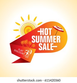 Summer Sale banner design template for promotion