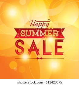 Summer Sale banner design template for promotion