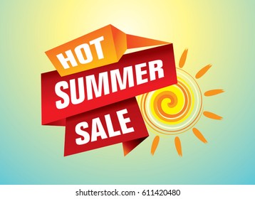 Summer Sale banner design template for promotion
