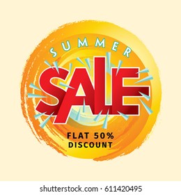 Summer Sale banner design template for promotion