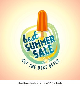 Summer Sale banner design template for promotion