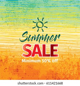 Summer Sale banner design template for promotion