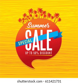 Summer Sale banner design template for promotion