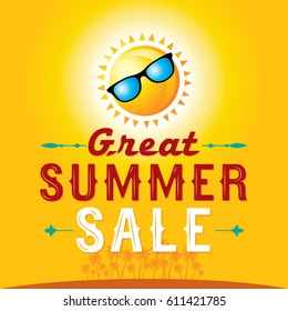Summer Sale banner design template for promotion
