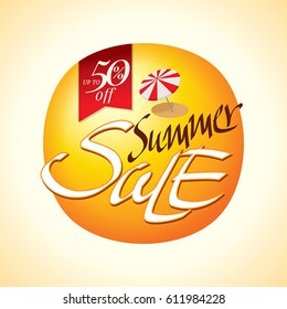Summer Sale banner design template for promotion