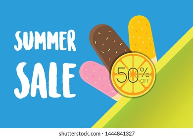 Summer Sale Banner Design Vector Illustration