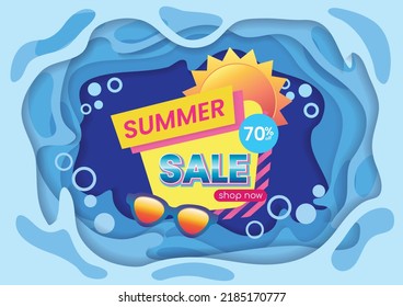 summer sale banner design for website banner background