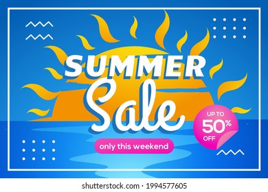 Summer sale banner discount offer