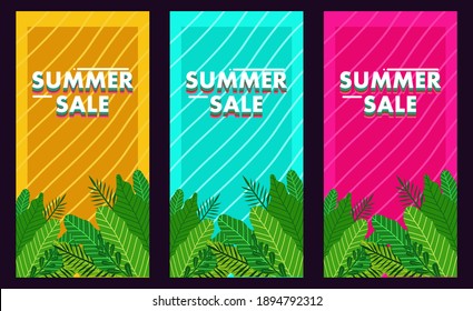 Summer Sale Banner Illustration For Your Shop, Website And Social Media.