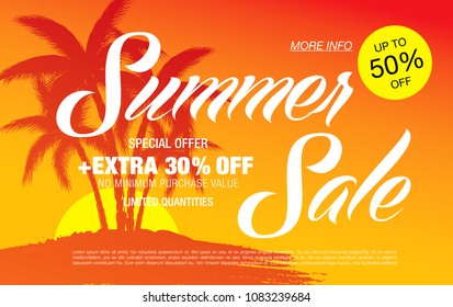 summer sale banner layout design