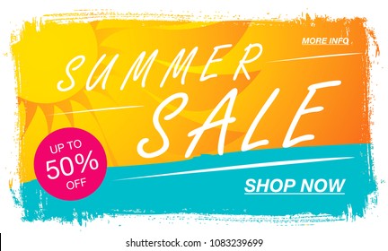 summer sale banner layout design