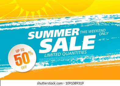 summer sale banner layout design