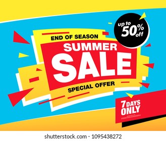 summer sale banner layout design