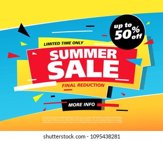 summer sale banner layout design
