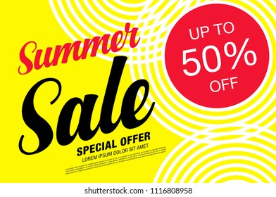summer sale banner layout design