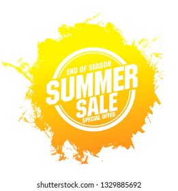 summer sale banner layout design, vector illustration