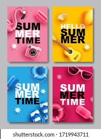 Summer Sale, Banner Layout Design, colorful theme, template design, vector Illustration.