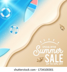 summer sale banner layout template design. vector illustration