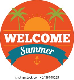 Summer sale banner modern design background welcome summer
