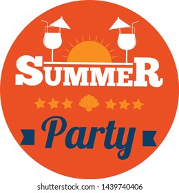 Summer sale banner modern design background summer party