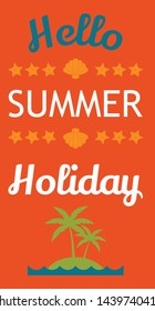 Summer sale banner modern design background hello summer holiday