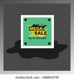 	
Summer sale banner modern design tropical background. Promo badge for your seasonal design.