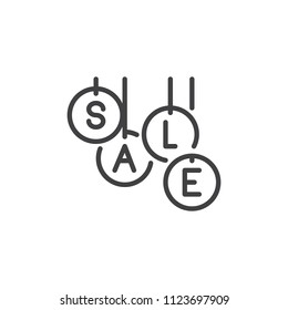 Summer sale banner outline icon. linear style sign for mobile concept and web design. Special offer sale tag simple line vector icon. Symbol, logo illustration. Pixel perfect vector graphics