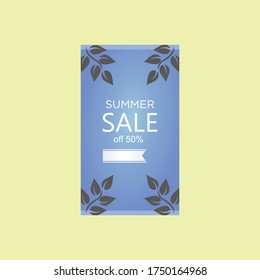 Summer sale banner with paper cut flamingo and tropical leaves background, exotic floral design for banner, flyer, invitation, poster, web site or greeting card. Paper cut style, vector illustration