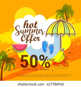 Summer sale banner or sale poster background.