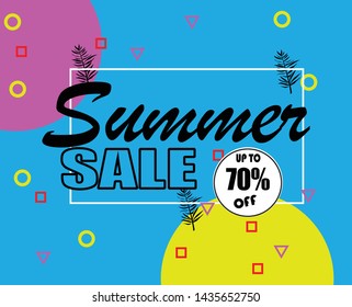 Summer Sale Banner, Summer Sale Poster, Summer Sale Flyer, Background 