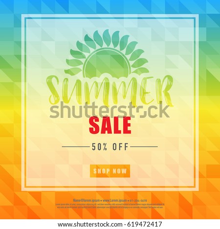 Summer sale banner poster,abstract background,vector eps10.