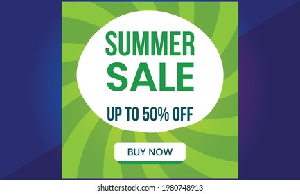 Summer Sale Banner suitable for social media posts, mobile apps, banners design and web ads. Vector fashion backgrounds.