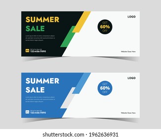 Summer sale Banner, super sale social media cover, banner, thumbnail, poster