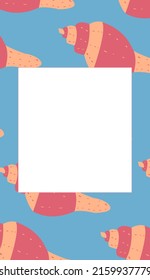 Summer sale banner surrounded with detailed flat seashells on background. Social media post template. Editable vector illustration