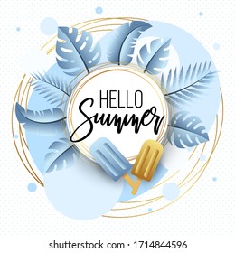 Summer Sale banner. Sale tag. Sale promotional material vector illustration. Design for social media banner, poster, email, newsletter, ad, leaflet, placard, brochure, flyer, web sticker